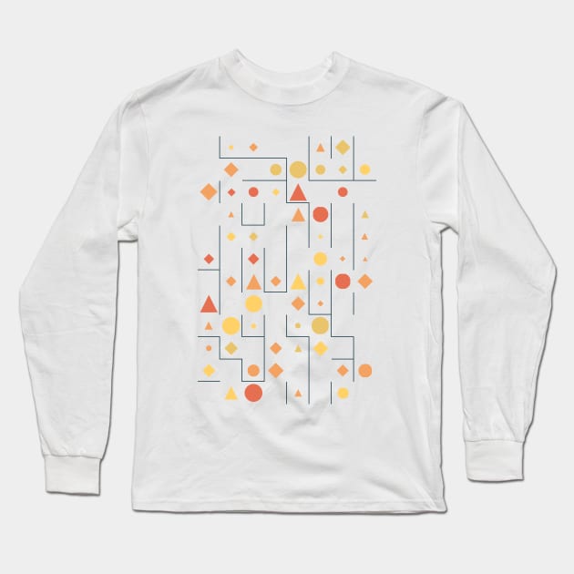 Amazing Geometric Animated Shape Pattern #7 Long Sleeve T-Shirt by Trendy-Now